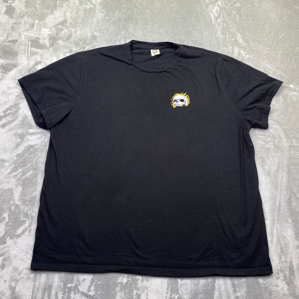 HARDADDY Black‎ Graphic Skull Flames Adventure Very Good T Shirt Size 4XL